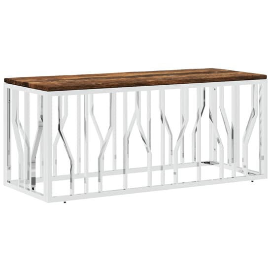 Kacy Wooden Coffee Table Rectangular With Silver Frame_2