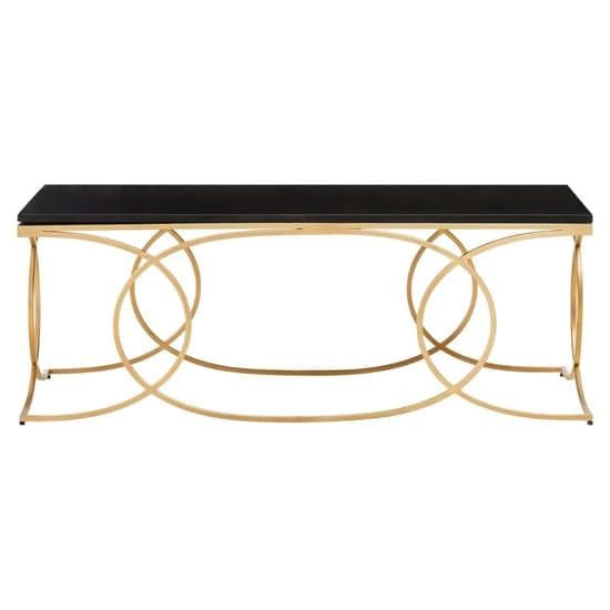 Kairi Marble Coffee Table In Black With Gold Metal Frame_2