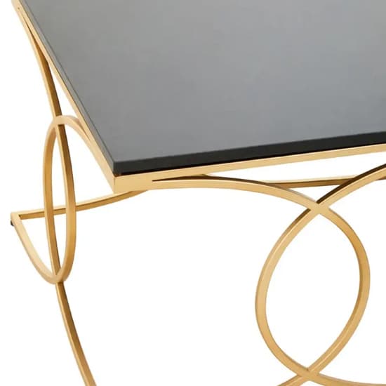 Kairi Marble Coffee Table In Black With Gold Metal Frame_4