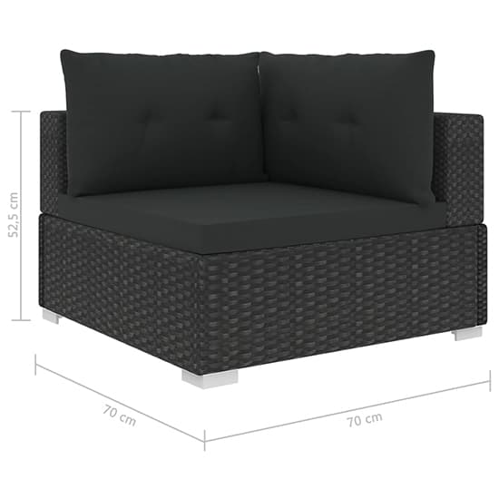 Kairu Rattan 6 Piece Garden Lounge Set With Cushions In Black_9