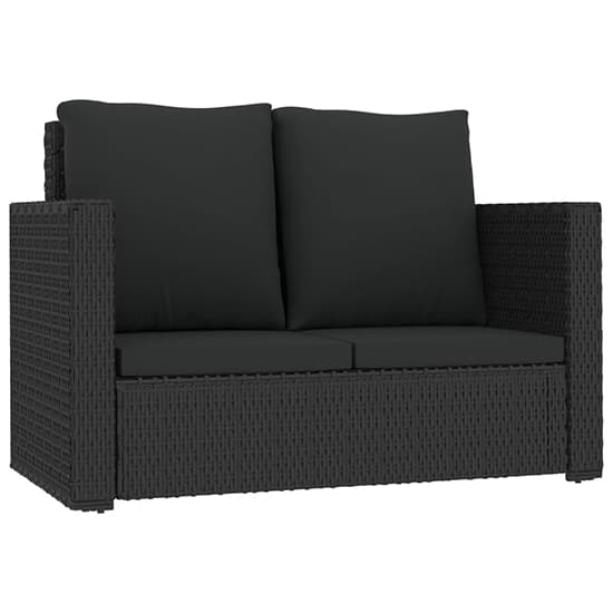 Kaldi Rattan 2 Piece Garden Lounge Set With Cushions In Black_4