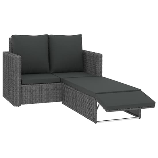 Kaldi Rattan 2 Piece Garden Lounge Set With Cushions In Grey_2