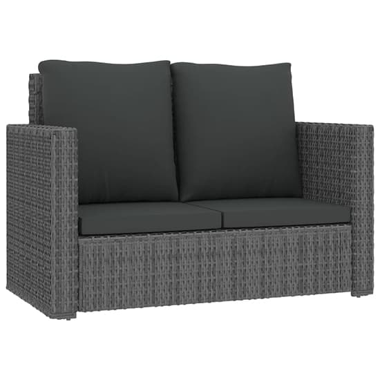 Kaldi Rattan 2 Piece Garden Lounge Set With Cushions In Grey_4