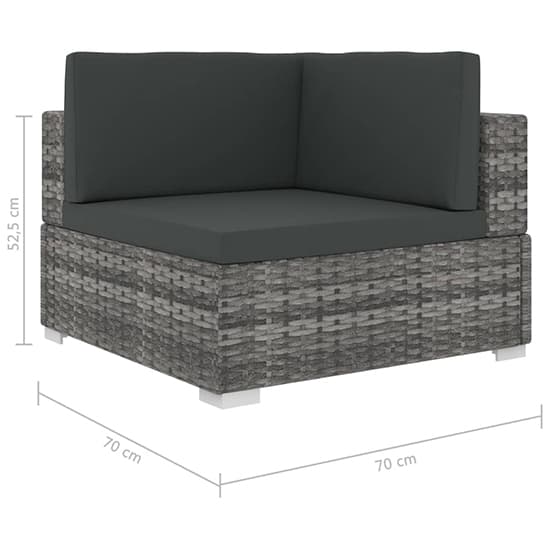 Kaldi Rattan 6 Piece Garden Lounge Set With Cushions In Grey_8