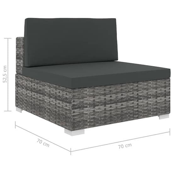 Kaldi Rattan 6 Piece Garden Lounge Set With Cushions In Grey_9