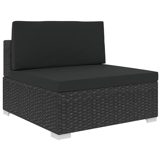 Kaleo Rattan 5 Piece Garden Lounge Set With Cushions In Black_5