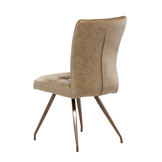 Kalista Faux Leather Dining Chair In Taupe_2