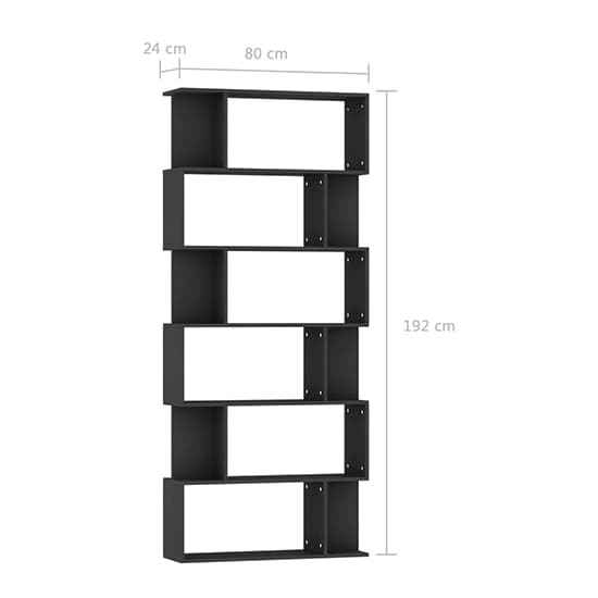 Kalle Wooden Bookcase And Room Divider In Black_6