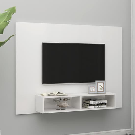 Kalona High Gloss Wall Hung Entertainment Unit In White_2