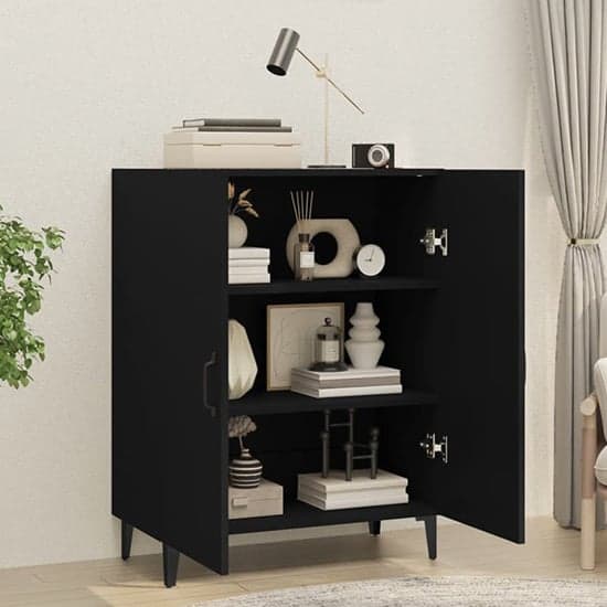 Kaniel Wooden Sideboard With 2 Doors In Black_2