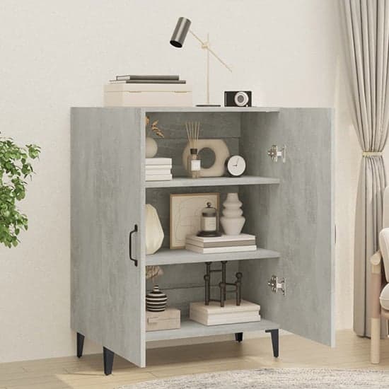 Kaniel Wooden Sideboard With 2 Doors In Concrete Effect_2