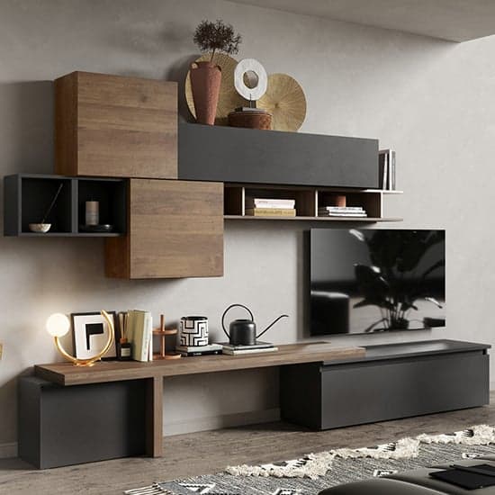 Kanon Wooden Entertainment Unit In Lava And Mercure_1