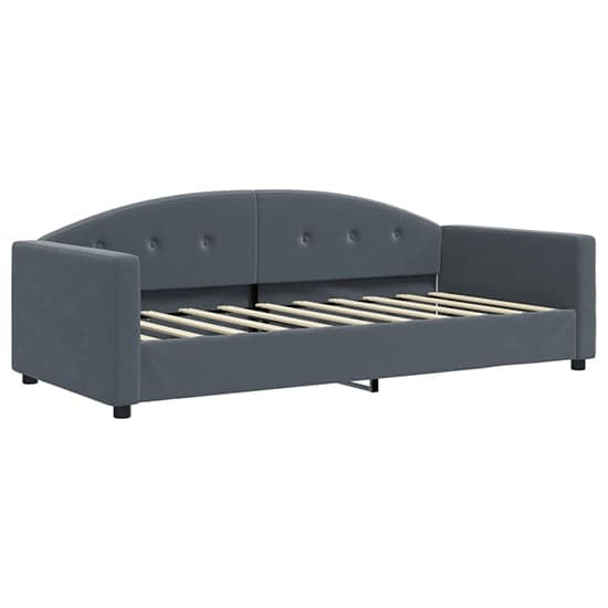 Kansas Velvet Daybed With Guest Bed And Mattress In Dark Grey_4
