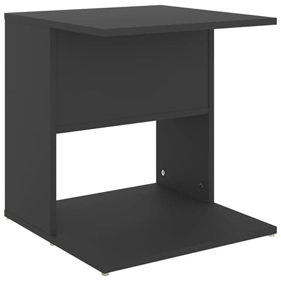 Kaori Wooden Side Table With Shelves In Grey_2