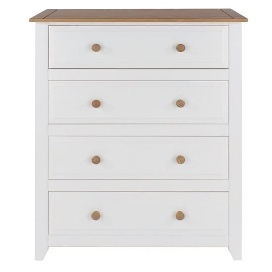 Knowle Tall Chest Of Drawers In White And Antique Wax_1