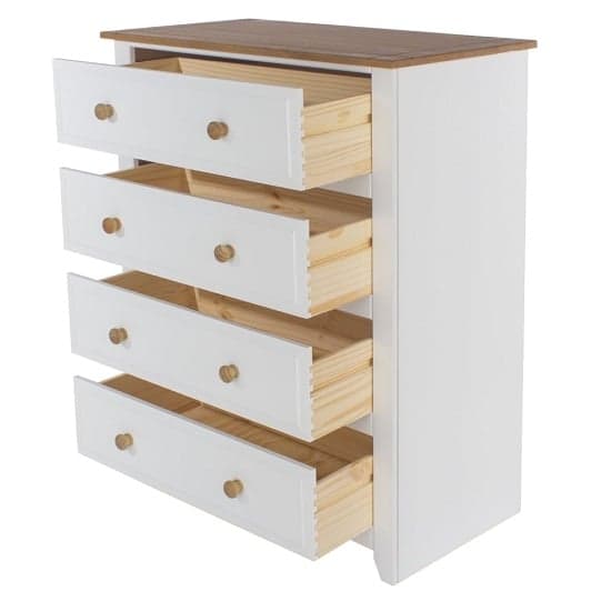 Knowle Tall Chest Of Drawers In White And Antique Wax_2
