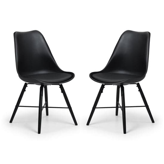 Kaili Dining Chair With Black Seat And Black Legs In Pair_1