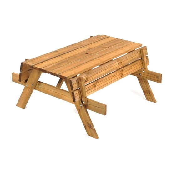 Karis Scandinavian Pine Picnic Table With 6 Seater Benches_2