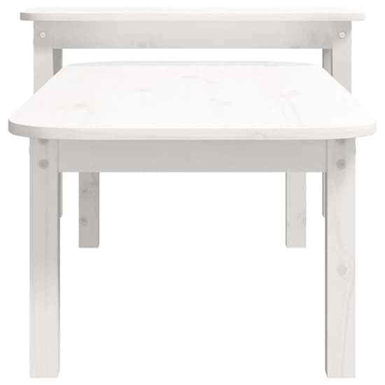 Karis Solid Pine Wood Set Of 2 Coffee Tables In White_6