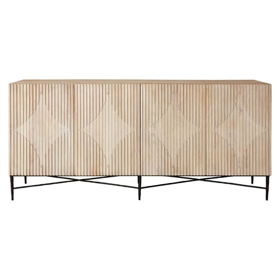 Karot Wooden Sideboard With 4 Doors In Light Grey_5