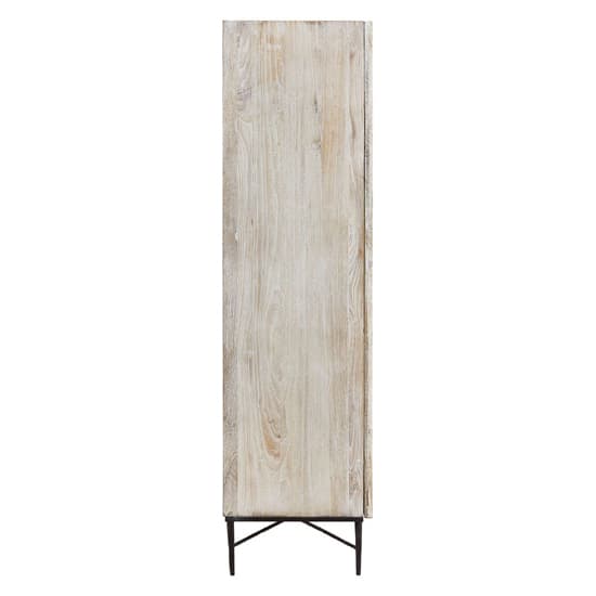 Karot Wooden Wardrobe With 2 Doors In Light Grey_5