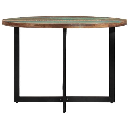 Kasani Round Solid Reclaimed Wood Dining Table In Multi-Colour_2