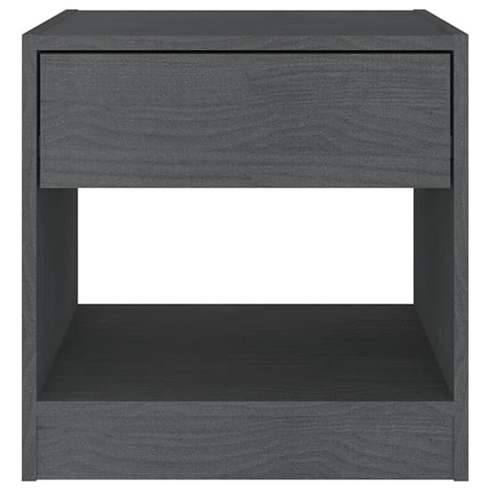 Kasia Pinewood Bedside Cabinet With 1 Drawer In Grey_3