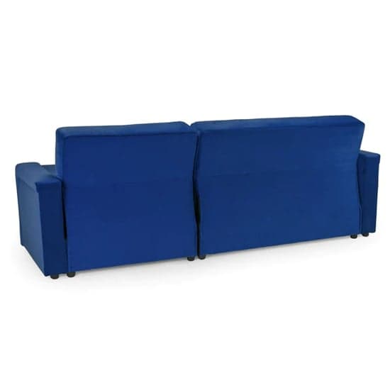 Kira Plush Velvet Sofa Bed Corner In Blue_2