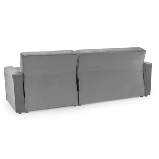 Kira Plush Velvet Sofa Bed Corner In Grey_2