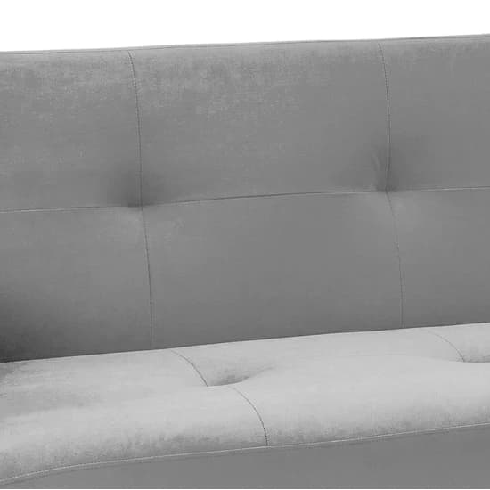 Kira Plush Velvet Sofa Bed Corner In Grey_6