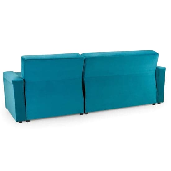 Kira Plush Velvet Sofa Bed Corner In Teal_2