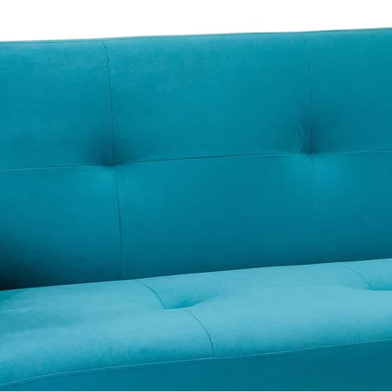 Kira Plush Velvet Sofa Bed Corner In Teal_6