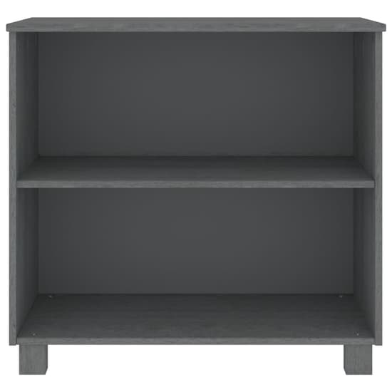 Kathy Solid Pinewood Bookcase With 2 Shelves In Dark Grey_3