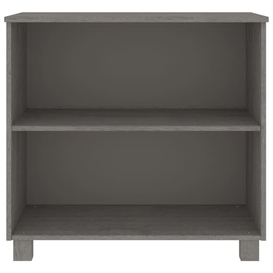 Kathy Solid Pinewood Bookcase With 2 Shelves In Light Grey_3