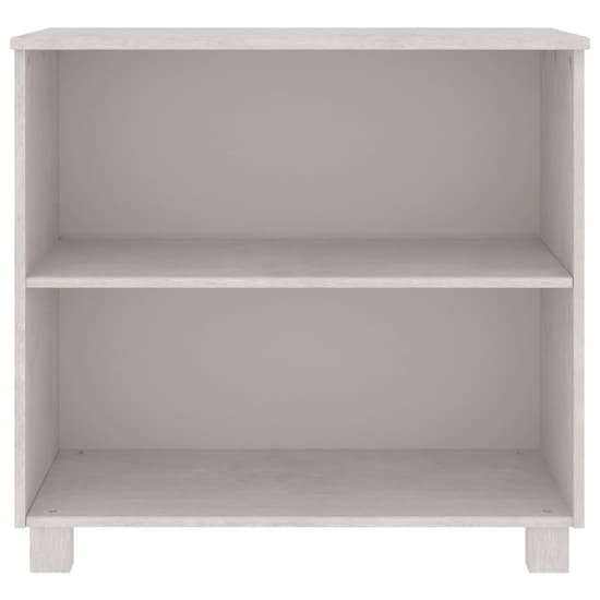 Kathy Solid Pinewood Bookcase With 2 Shelves In White_3