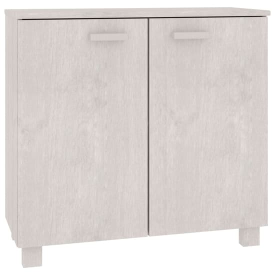 Kathy Solid Pinewood Sideboard With 2 Doors In White_3