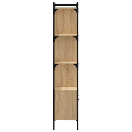 Kavala Wooden Bookcase With 3 Shelves 1 Door In Sonoma Oak_4