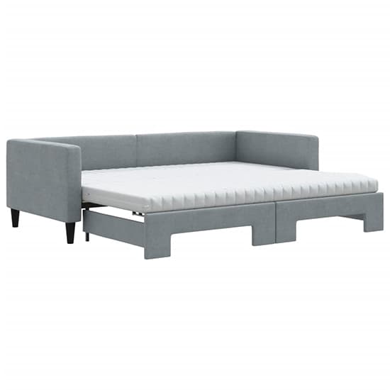Kavala Fabric Daybed With Guest Bed And Mattress In Light Grey_2