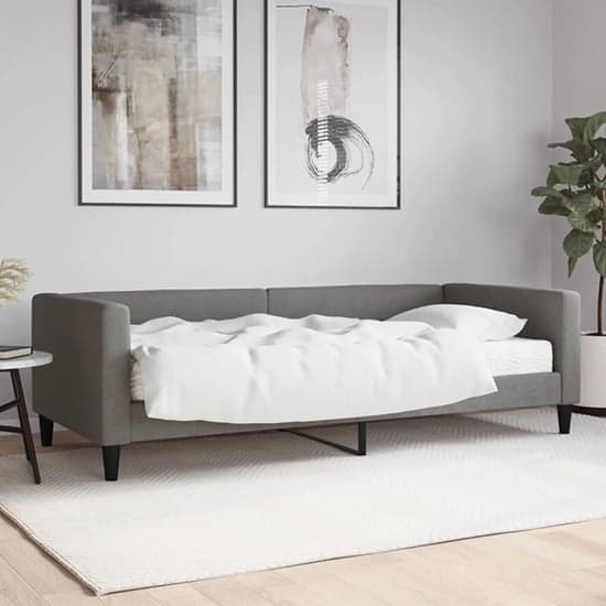 Kavala Fabric Daybed With Mattress In Dark Grey_1