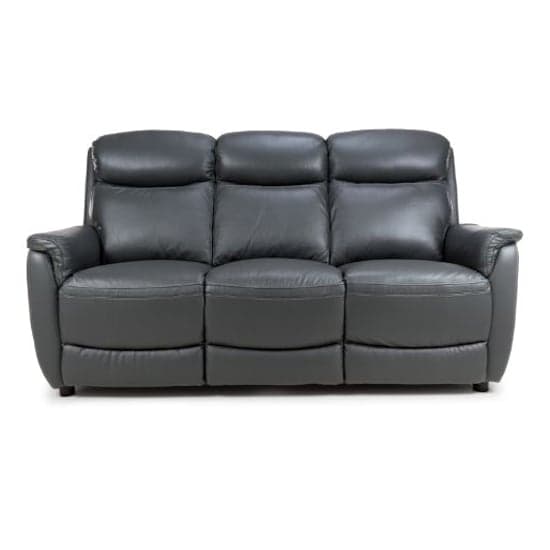Kavon Leather Match 3 Seater Sofa In Grey_2
