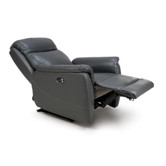 Kavon Leather Twin Motor Lift 1 Seater Sofa In Grey_2