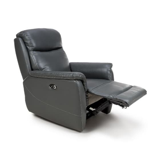 Kavon Leather Twin Motor Lift 1 Seater Sofa In Grey_3