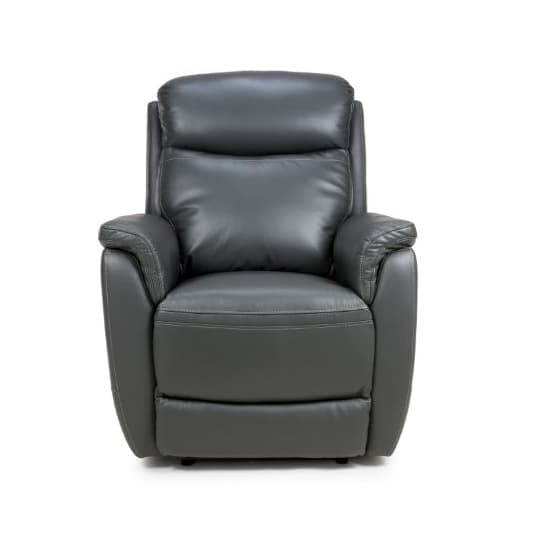 Kavon Leather Twin Motor Lift 1 Seater Sofa In Grey_4