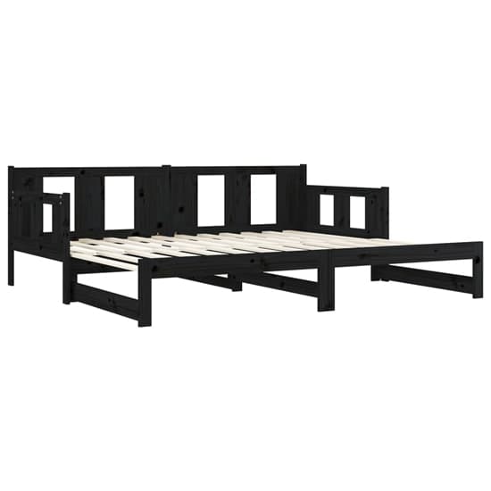 Kayin Pine Wood Pull-Out Single Day Bed In Black_7