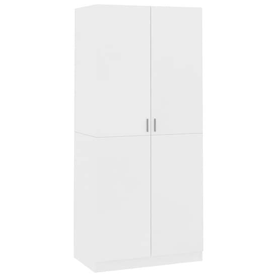 Kaylor Wooden Wardrobe With 2 Doors In White_3