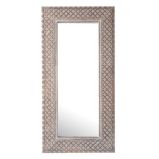 Keene Leaner Floor Mirror In Grey Mango Wood Frame_1