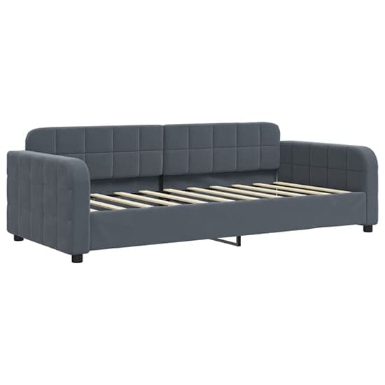 Keene Velvet Daybed With Guest Bed And Mattress In Dark Grey_4