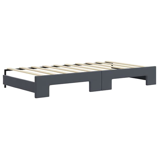 Keene Velvet Daybed With Guest Bed And Mattress In Dark Grey_5