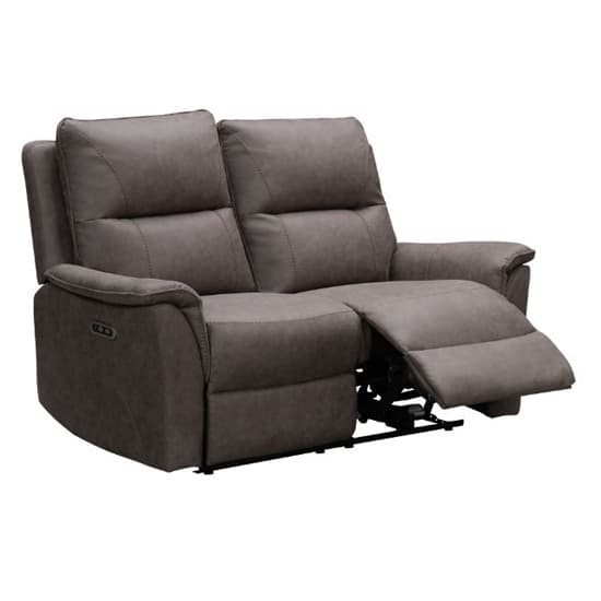 Keller Clean Fabric Electric Recliner 2 Seater Sofa In Truffle_3