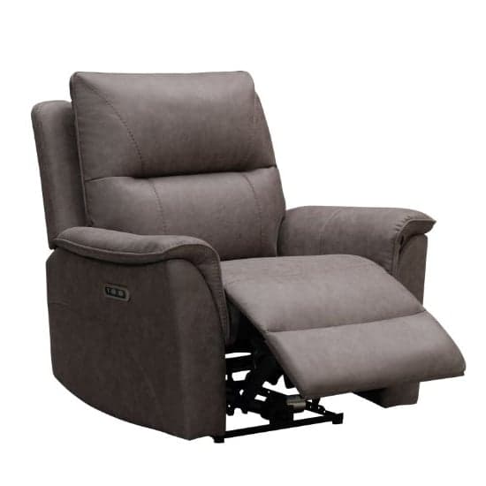 Keller Clean Fabric Electric Recliner Chair In Truffle_3